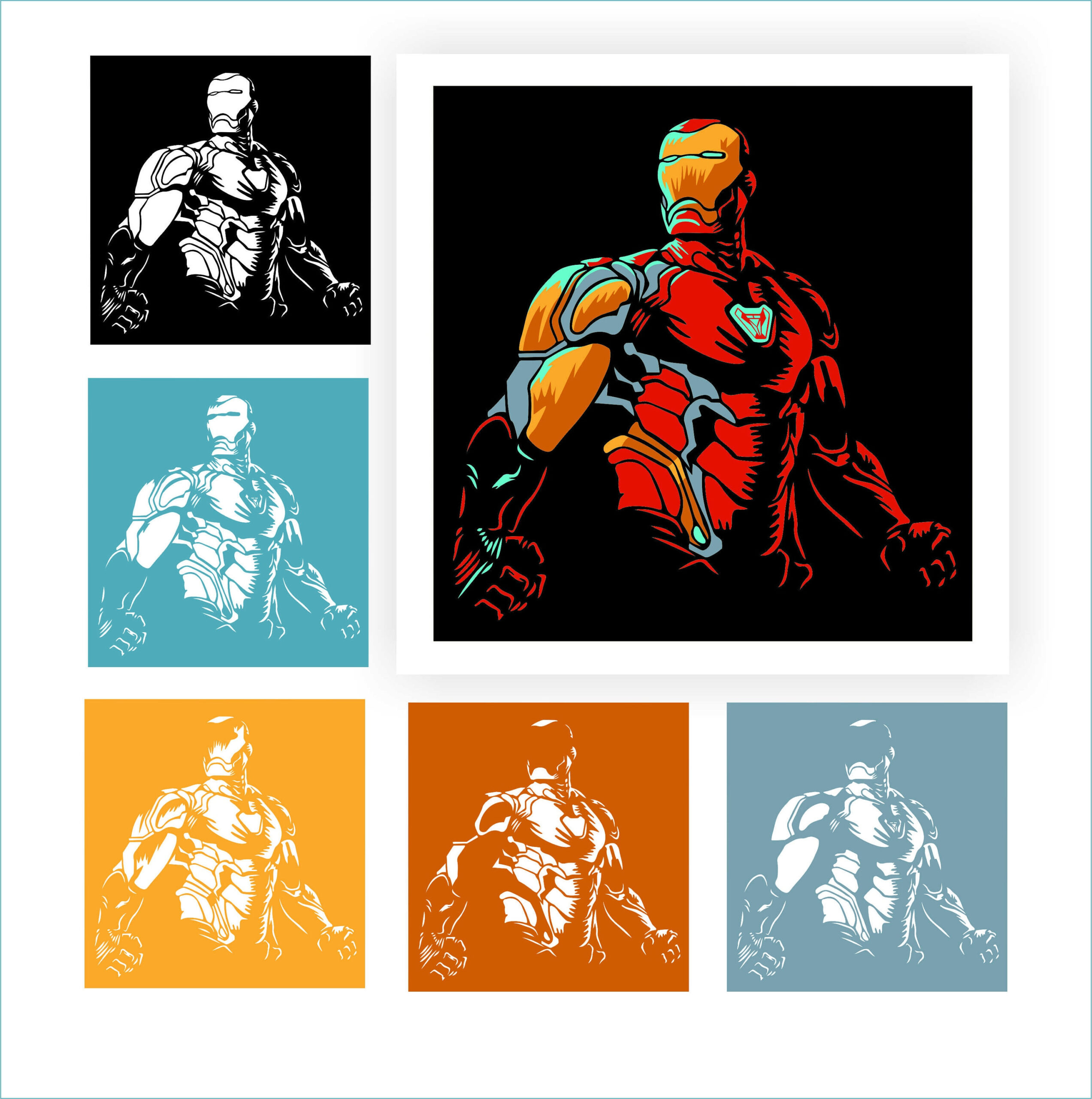 Iron Man Wall Art Svg: Multilayer Files For Shadow Box,Cricut pertaining to Free Multi Layer Stencil Templates
