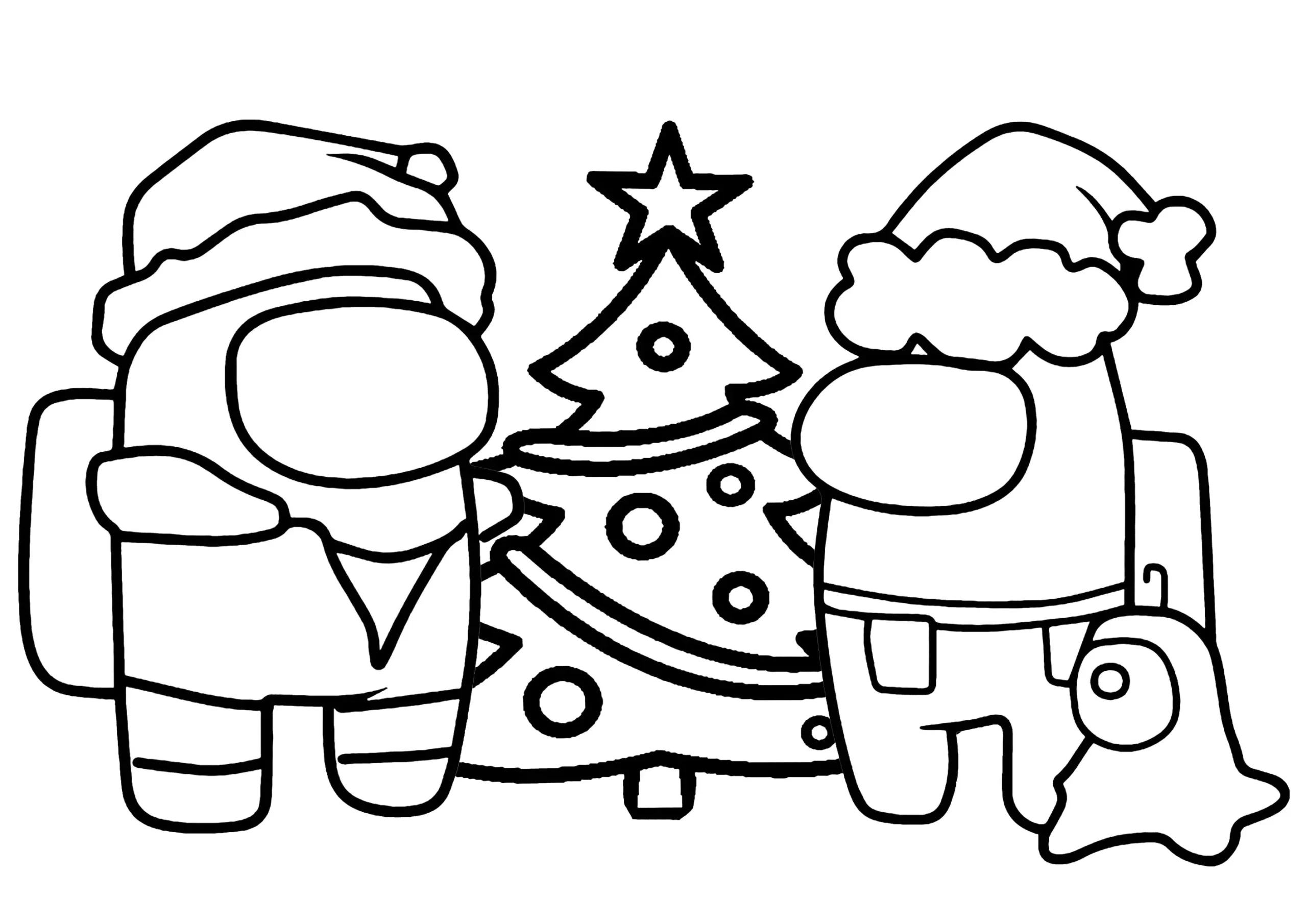 It&amp;#039;S Christmas - Among Us Coloring Pages with Among Us Christmas Printable