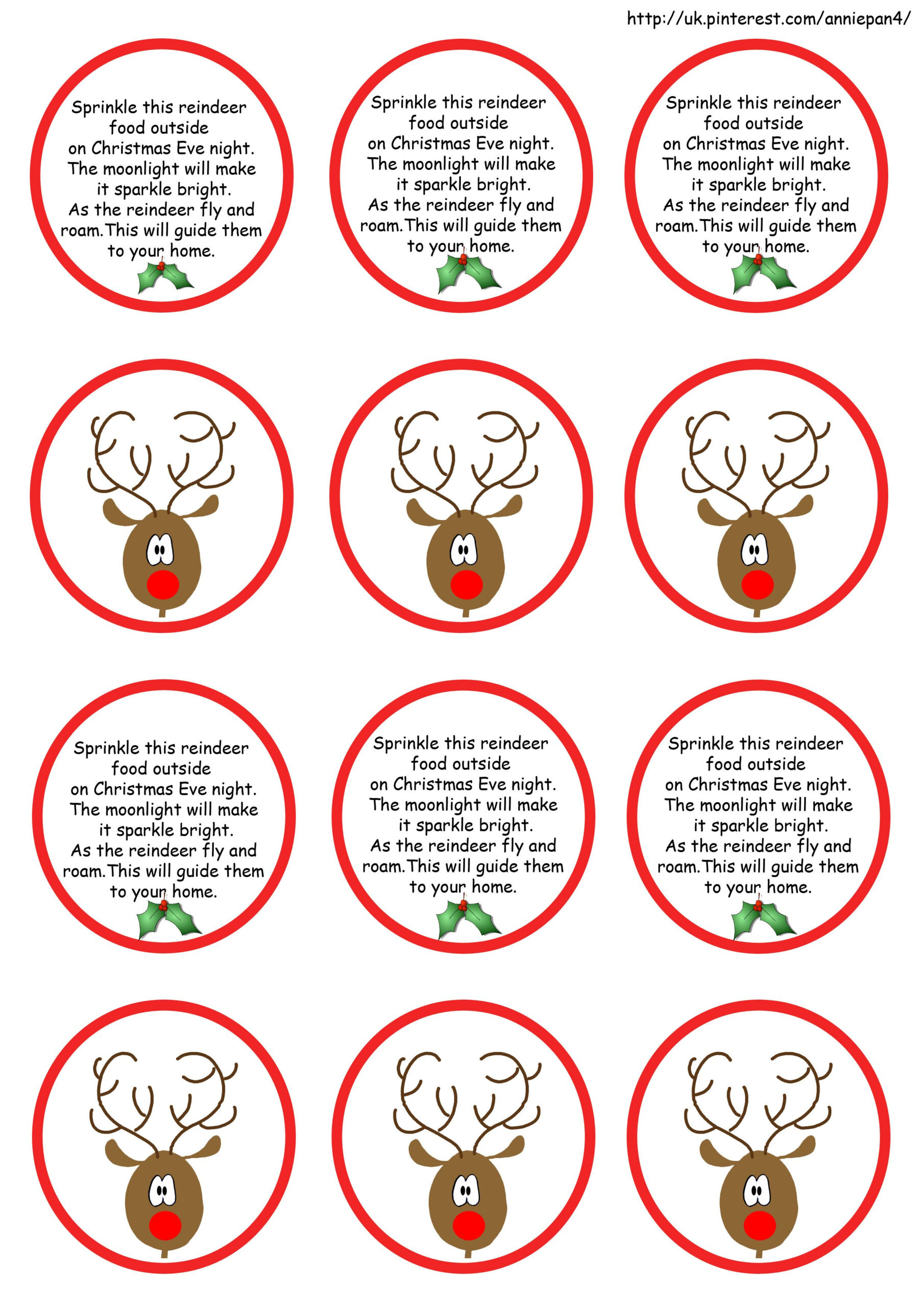 Ive Made Some Labels For Our Christmas Fayre And Thought Id Share in Pinterest Reindeer Food Printable