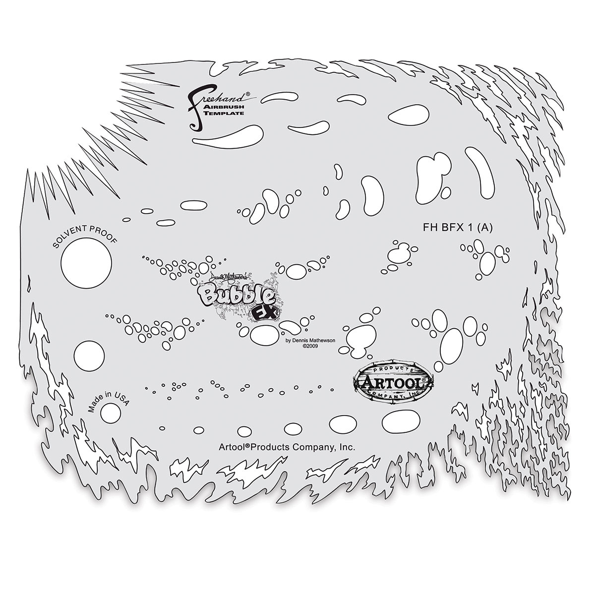 Iwata Artool Freehand Template - Bubbles Fx, Set Of 4 | Blick Art inside 100 Free Printable Airbrush Stencils