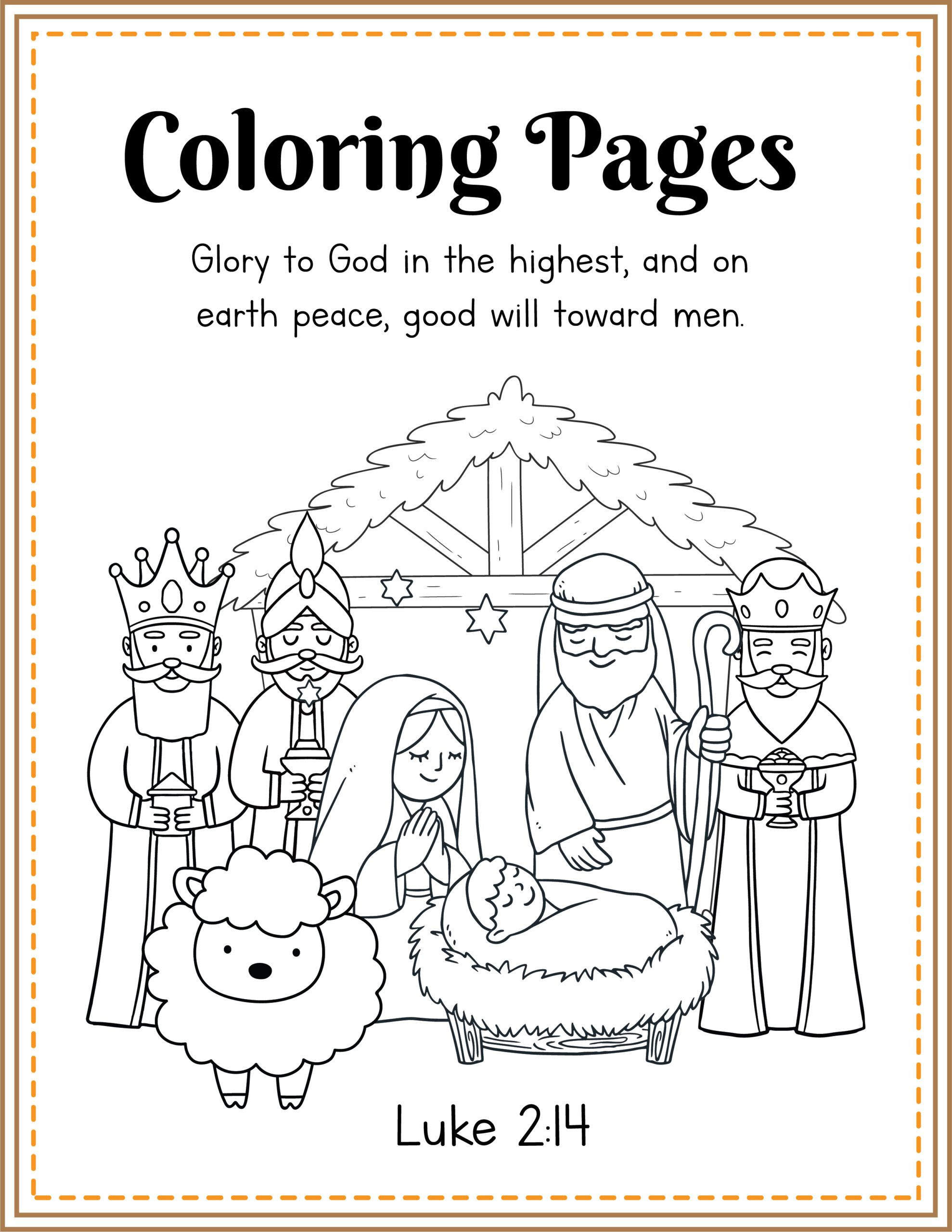Jesus&amp;#039; Birth Coloring Pictures intended for The Christmas Story For Preschoolers Printable
