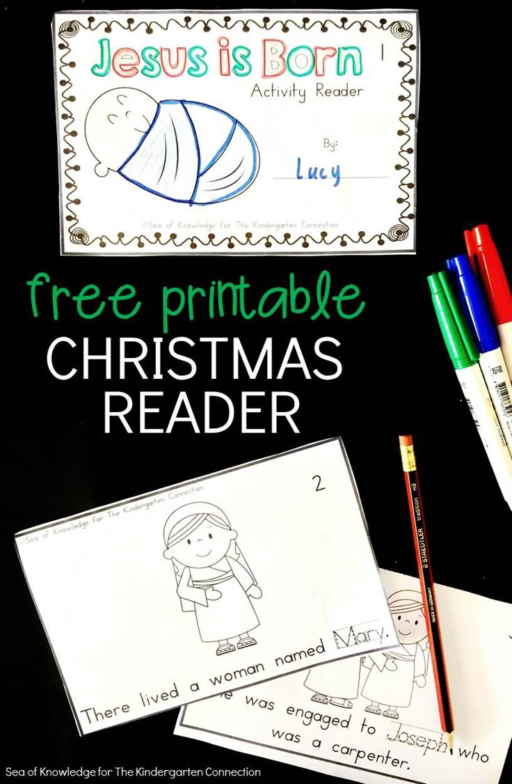 Jesus Is Born - Printable Christmas Emergent Reader in Christmas Emergent Reader Printable