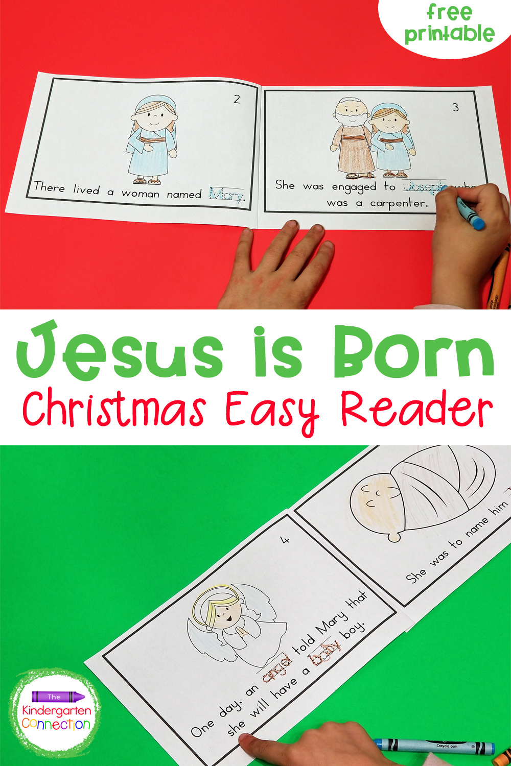 Jesus Is Born - Printable Christmas Emergent Reader pertaining to Christmas Emergent Reader Printable