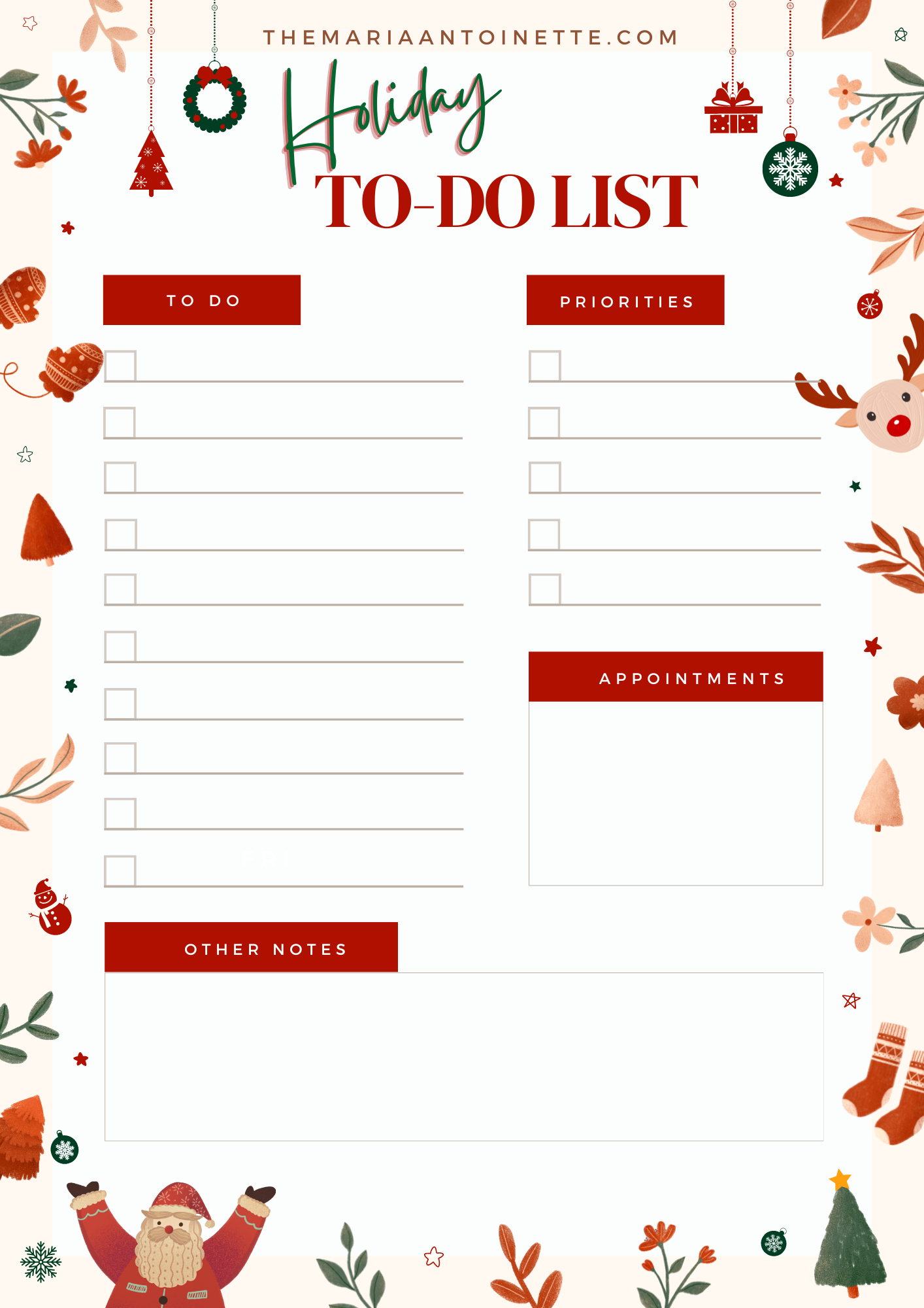Keep Organized With This Free Downloadable Holiday Planner intended for Holiday Break Packet Printable