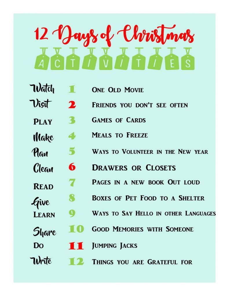 Keeping The 12 Days Of Christmas in 12 Days of Christmas Meaning Printable
