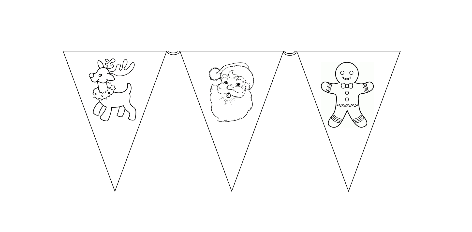 Kids' Christmas Craft Activities: Free, Printable Colour-In Bunting throughout Christmas Bunting Template Printable