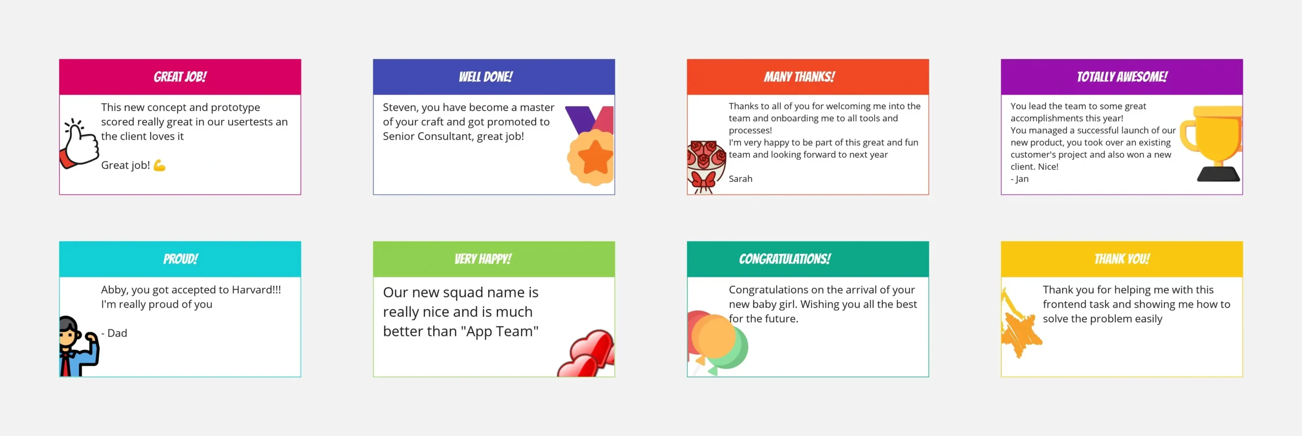 Kudo Cards Template | Miroverse with regard to Free Kudos Template