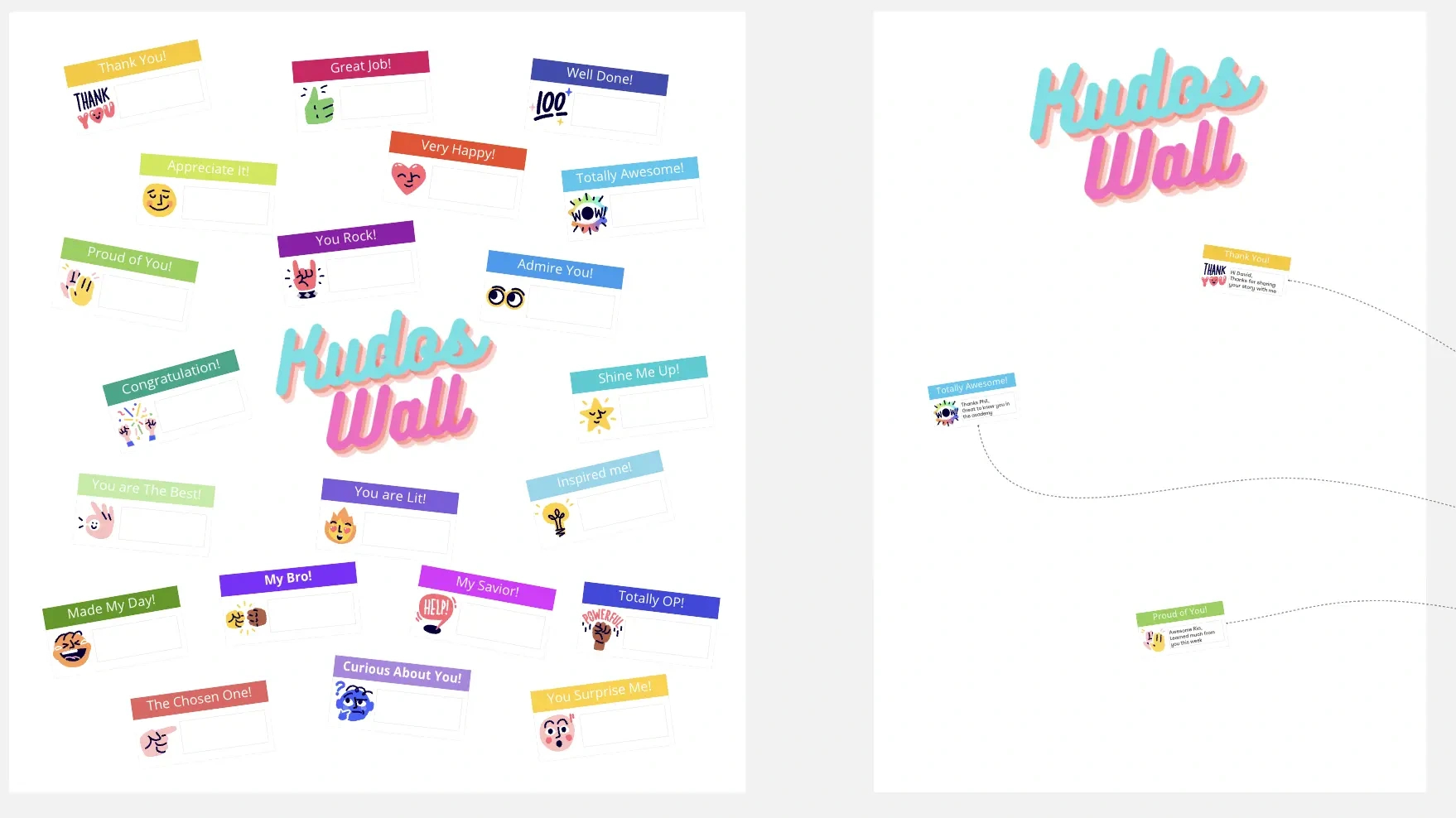 Kudos Cards & Kudos Wall Template | Miroverse pertaining to Free Kudos Template