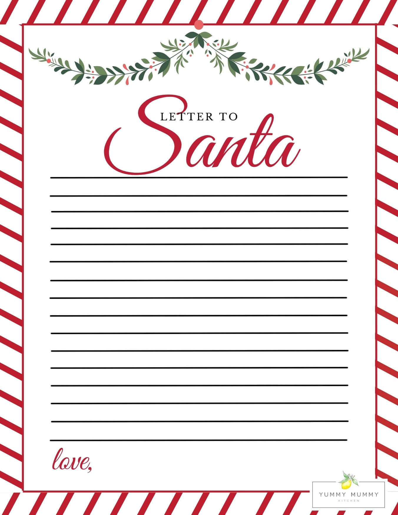 Letter To Santa Template - Free Printable Dear Santa Letters in Santa Letter Printable