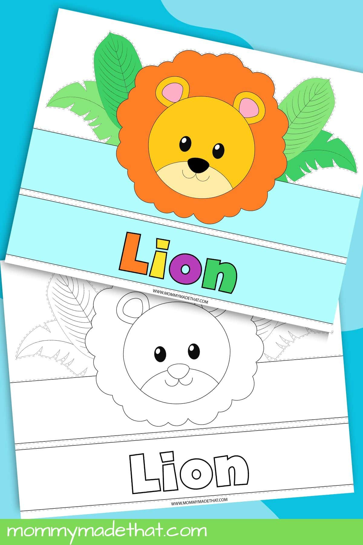 Lion Crown Template (Free Printable) inside Free Printable Animal Crown Template