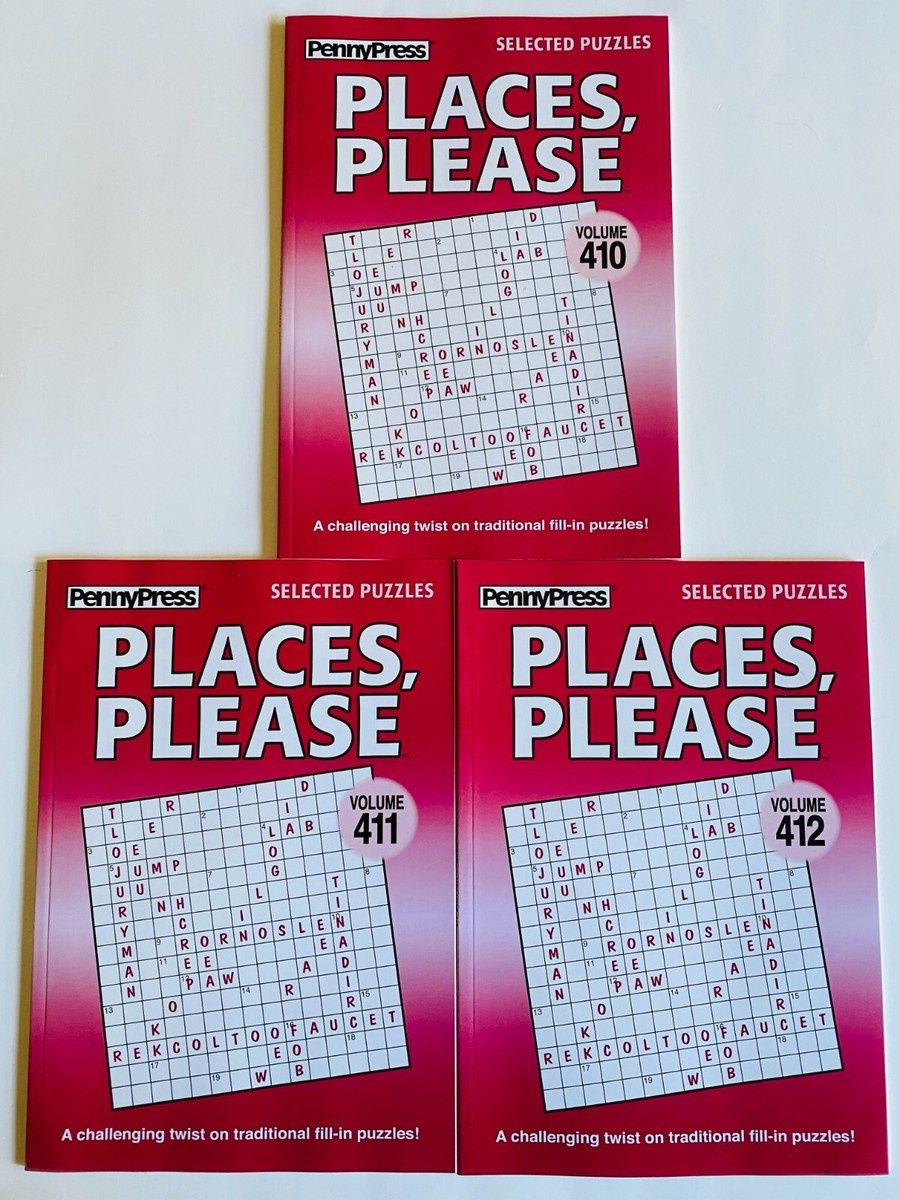 Lot Of 3 Places Please Penny Press Selected Variety Puzzles Dell in Free Printable Places Please Puzzles
