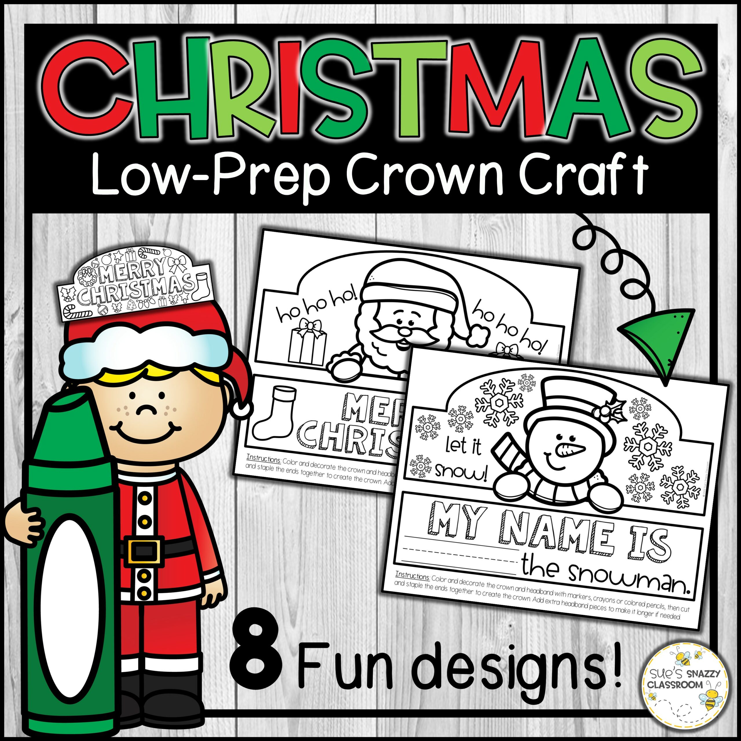 Low-Prep Christmas Printable Crown | Holiday Craft Activity for Christmas Crown Printable Free