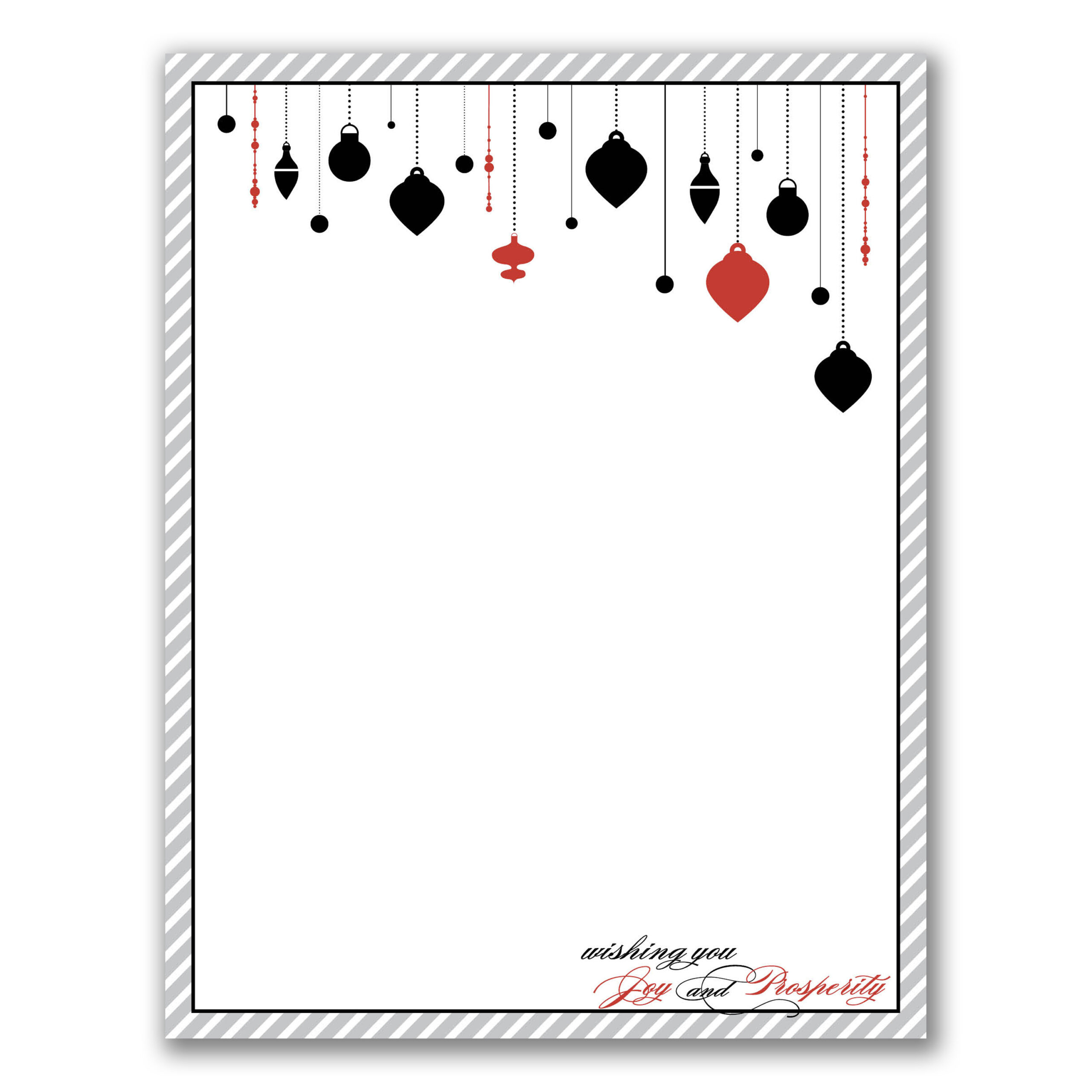 Lthd-1 Personalized Christmas Stationery - Copycat Printing inside Black and White Christmas Stationery Printable