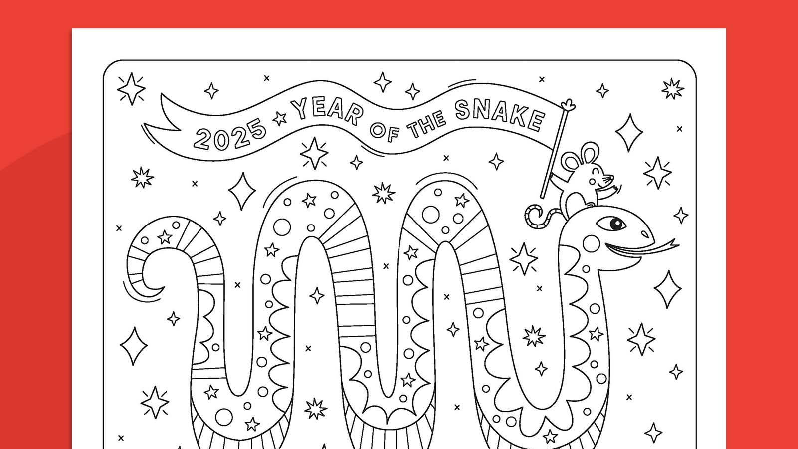Lunar New Year 2025 Coloring Page: Grab Our Free Download - We Are with regard to Lunar New Year Free Printables