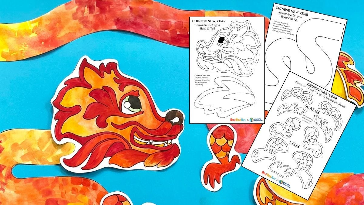 Lunar New Year Dragon Craft | Learning Resources Uk pertaining to Chinese New Year Dragon Head Printable