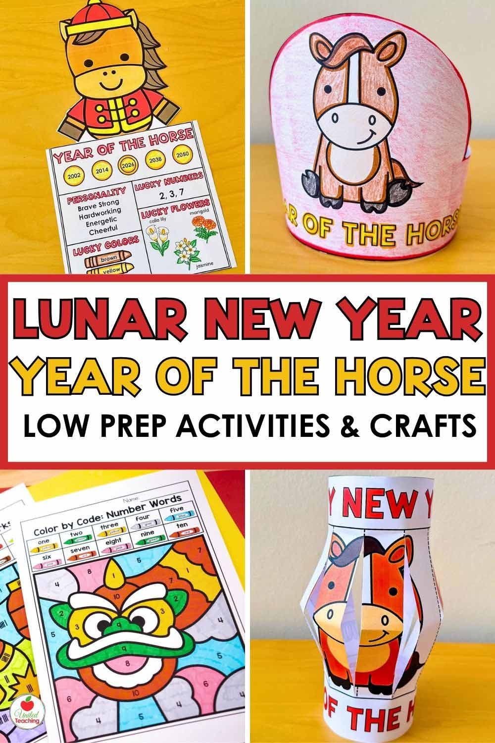 Lunar New Year Low Prep Activities regarding Chinese New Year 2026 Crafts Printable