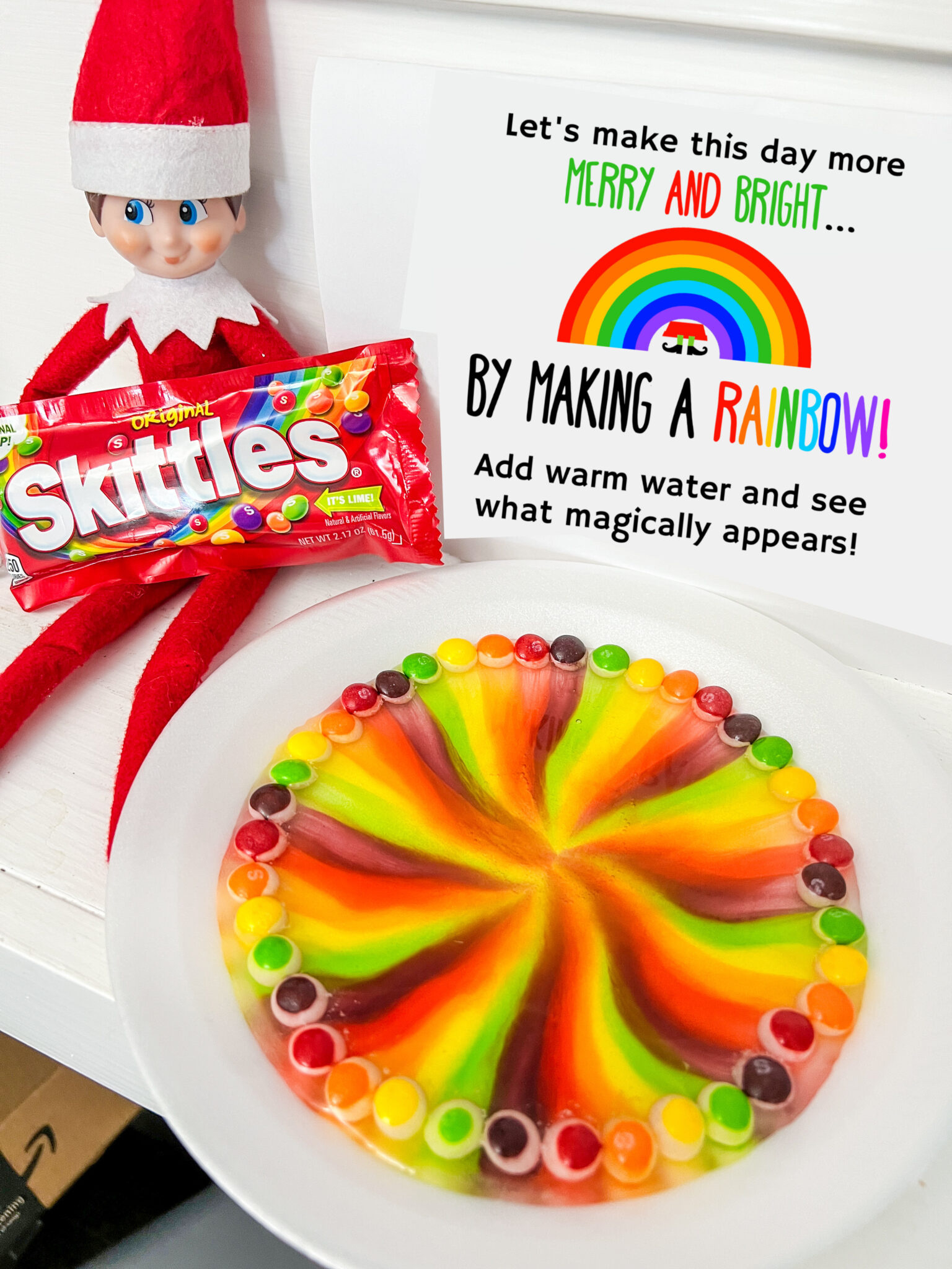 Magic Elf Skittles Rainbow Printable - Print Free with regard to Free Printable Elf On The Shelf Skittles Note