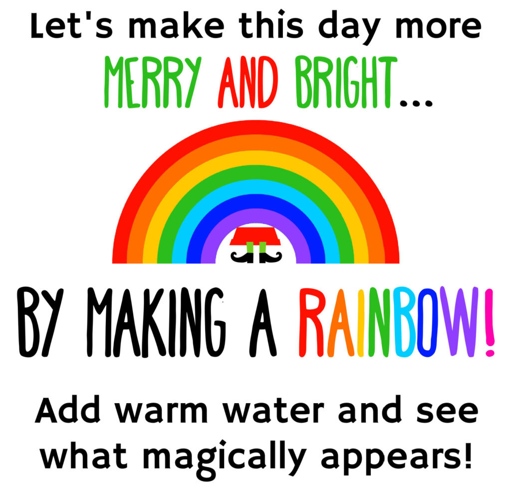 Magic Elf Skittles Rainbow Printable - Print Free within Free Printable Elf On The Shelf Skittles Note