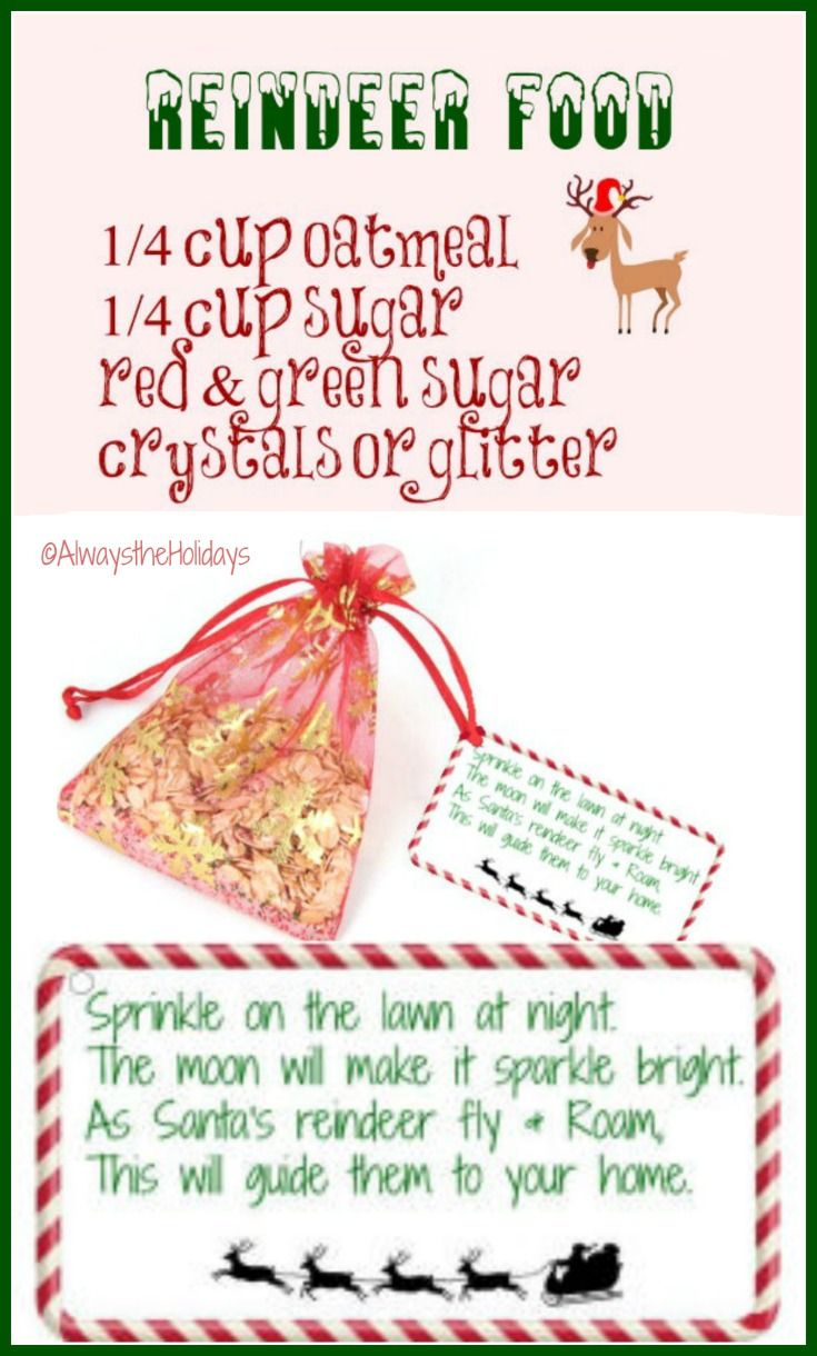 Magic Reindeer Food With Free Printable Label - Fun Reindeer Snack for Pinterest Reindeer Food Printable