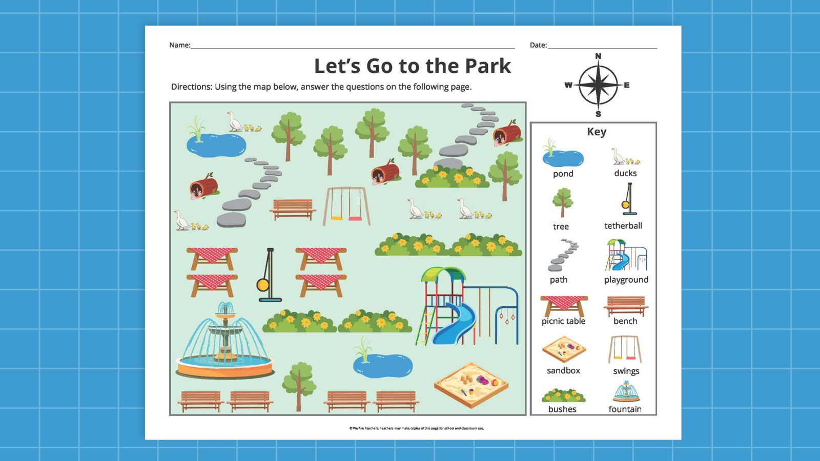 Map Skills Worksheets (Free Printable Bundle) with Free Printable Maps And Directions
