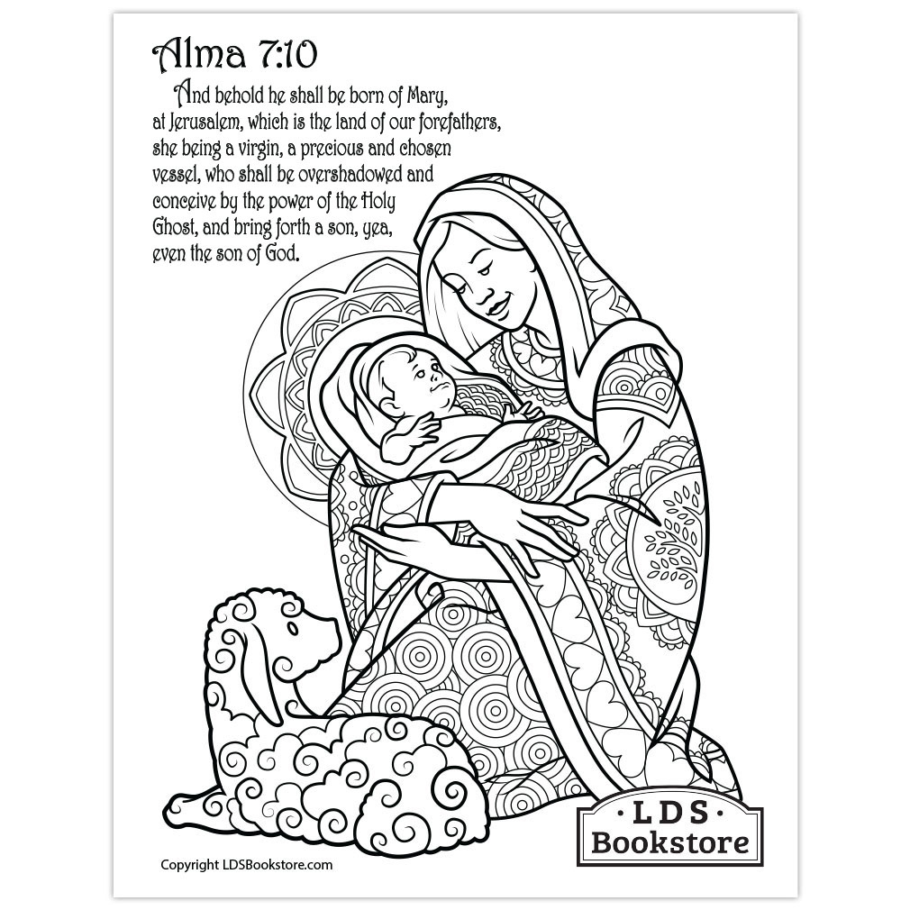 Mary & Baby Jesus Coloring Page - Printable pertaining to Baby Jesus Coloring Printable