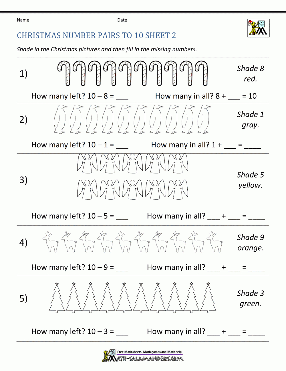 Math Christmas Worksheets First Grade intended for Free Printable 1st Grade Christmas Worksheets
