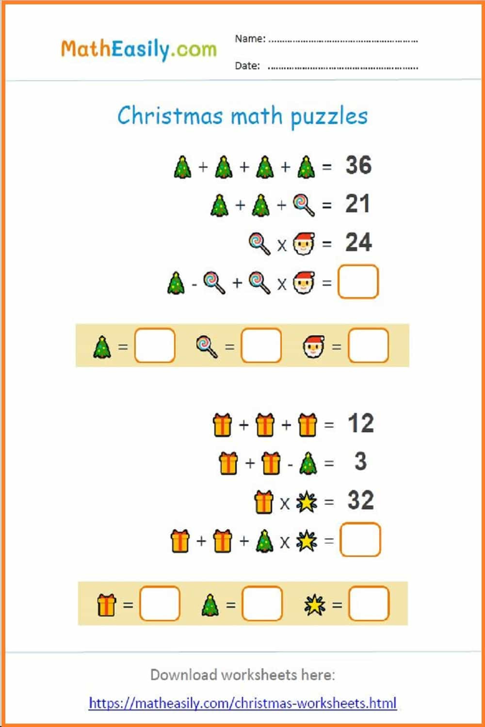 Math Christmas Worksheets Pdf | Free Download 🎄 pertaining to Christmas Math Puzzles Printable