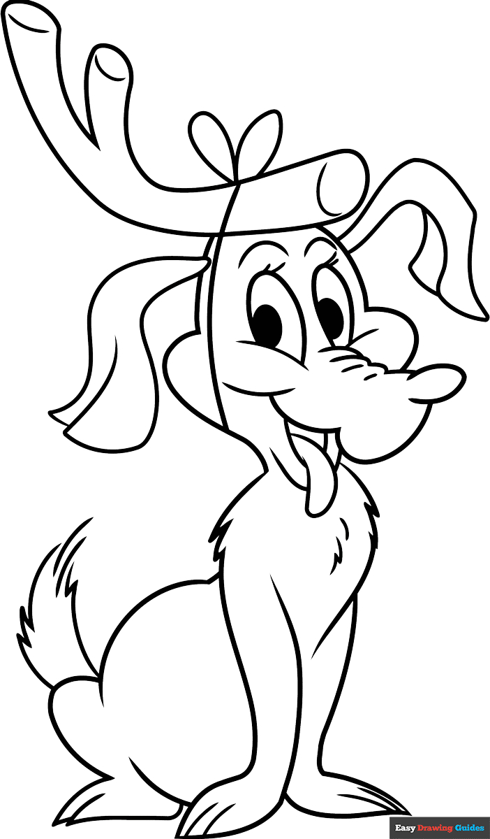 Max From The Grinch Coloring Page | Easy Drawing Guides pertaining to Free Printable Grinch Dog Face