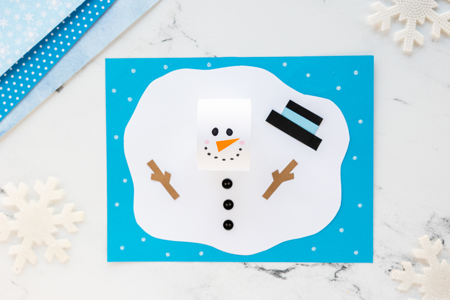 Melted Snowman Craft.mp4 inside My Snowman Melted Free Printable