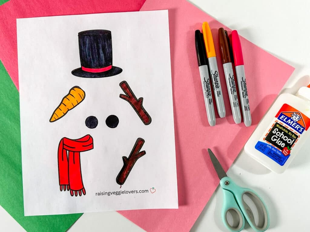 Melted Snowman Craft With Free Printable - Raising Veggie Lovers pertaining to Melting Snowman Printable