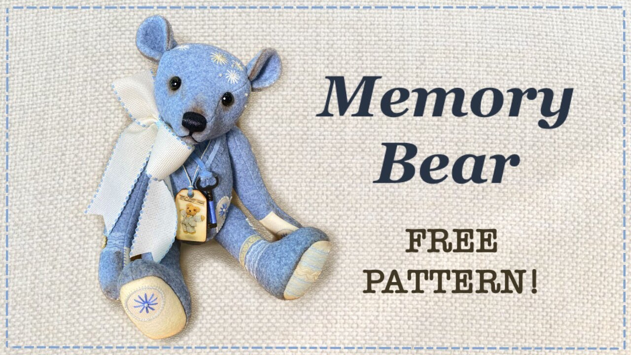 Memory Bear || Patchwork Bear || Free Pattern! || Full Stepstep Tutorial With Lisa Pay within Free Memory Bear Printable Pattern