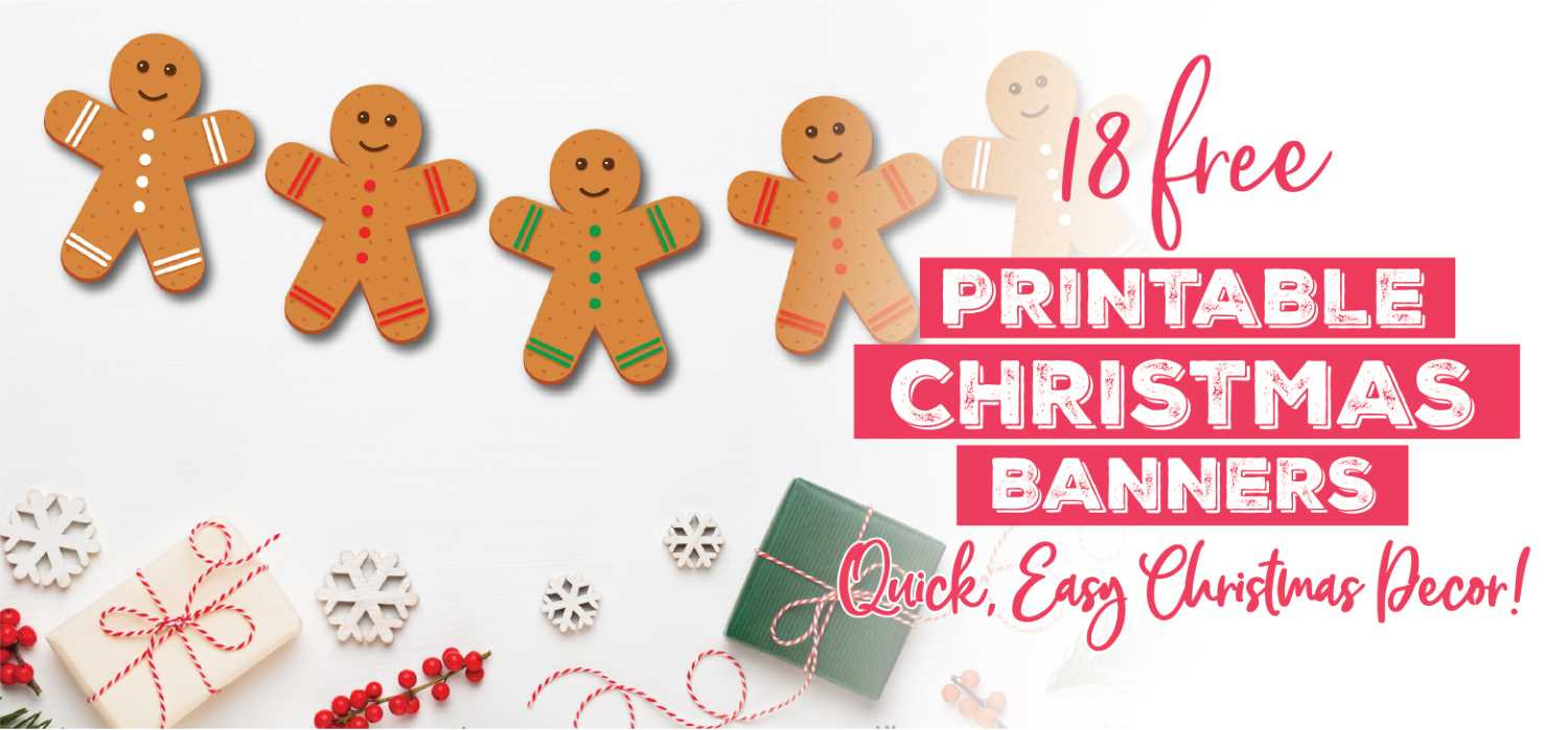 Merry Christmas Banners - 18 Awesome Styles To Print &amp;amp; Decorate within Christmas Bunting Printable Free