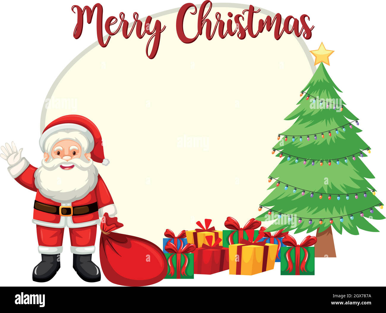 Merry Christmas Card Template Stock Vector Image &amp;amp; Art - Alamy inside Printable Merry Christmas Card