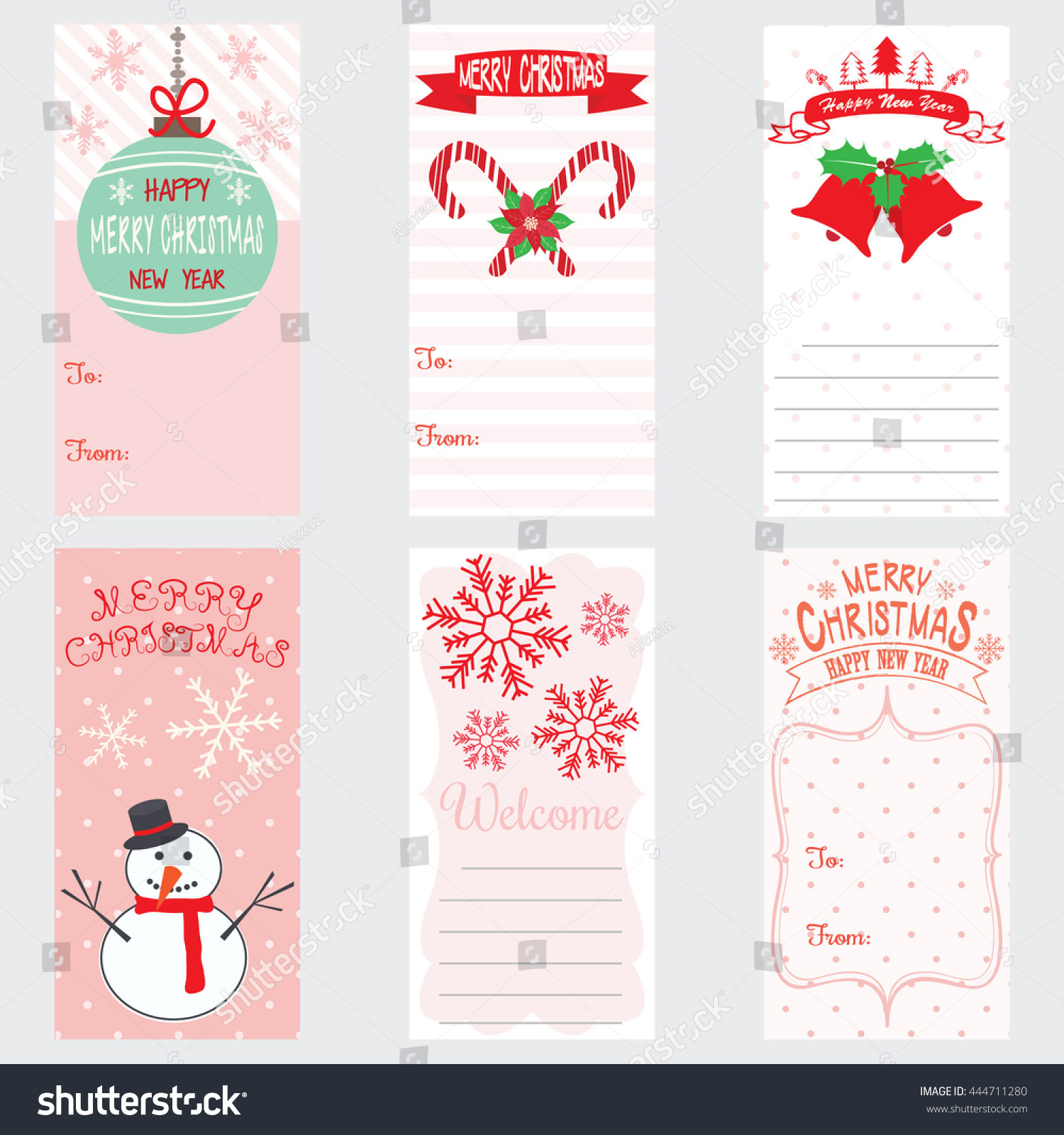 Merry Christmas Happy New Year Cardchristmas Stock Vector (Royalty intended for Printable Merry Christmas And Happy New Year Card Template