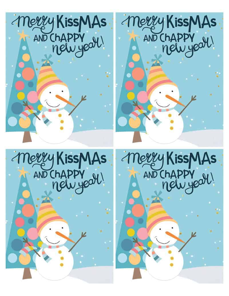 Merry Kissmas And Chappy New Year Gift Tags - Free Printable! pertaining to Merry Christmas and a Chappy New Year Printable