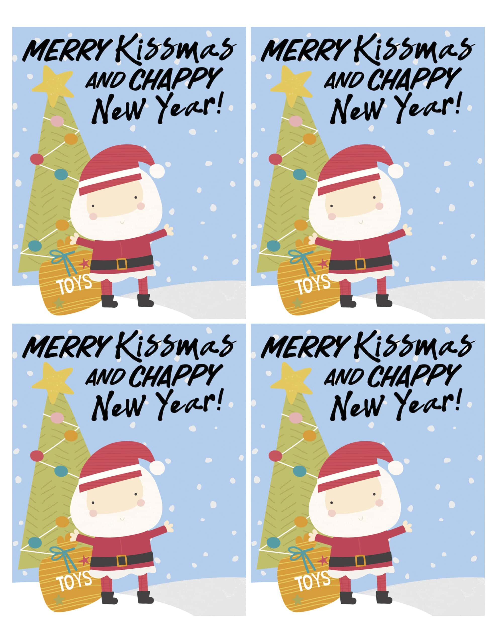 Merry Kissmas Chapstick &amp;amp; Chappy New Year - Chapstick Gift Idea regarding Merry Kissmas and a Chappy New Year Free Printable