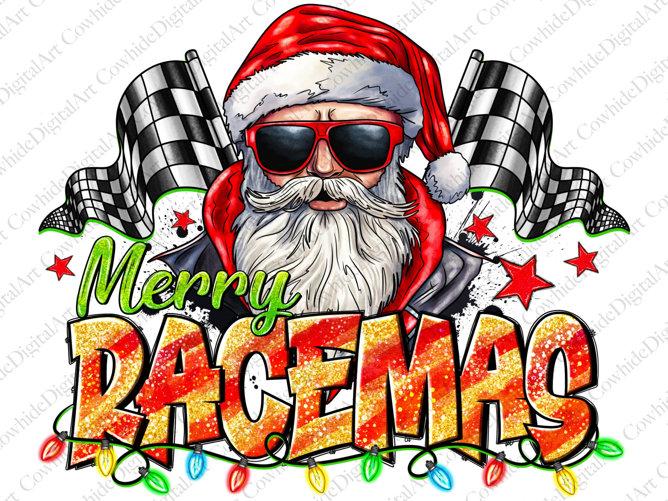 Merry Racemas Santa Png: Christmas Racing Design (Digital Download intended for Santa Beard Race Printable
