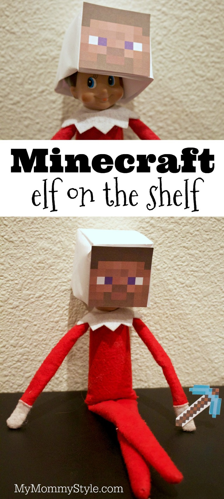 Minecraft Elf On The Shelf - My Mommy Style for Elf on the Shelf Minecraft Head Printable