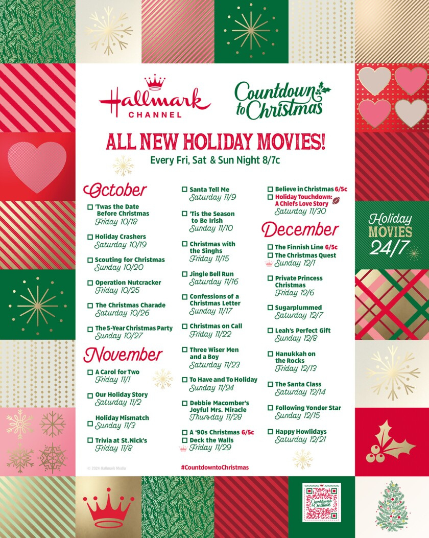 Movie Guide - Countdown To Christmas 2024 | Countdown To Christmas with Christmas Movie Schedule Printable