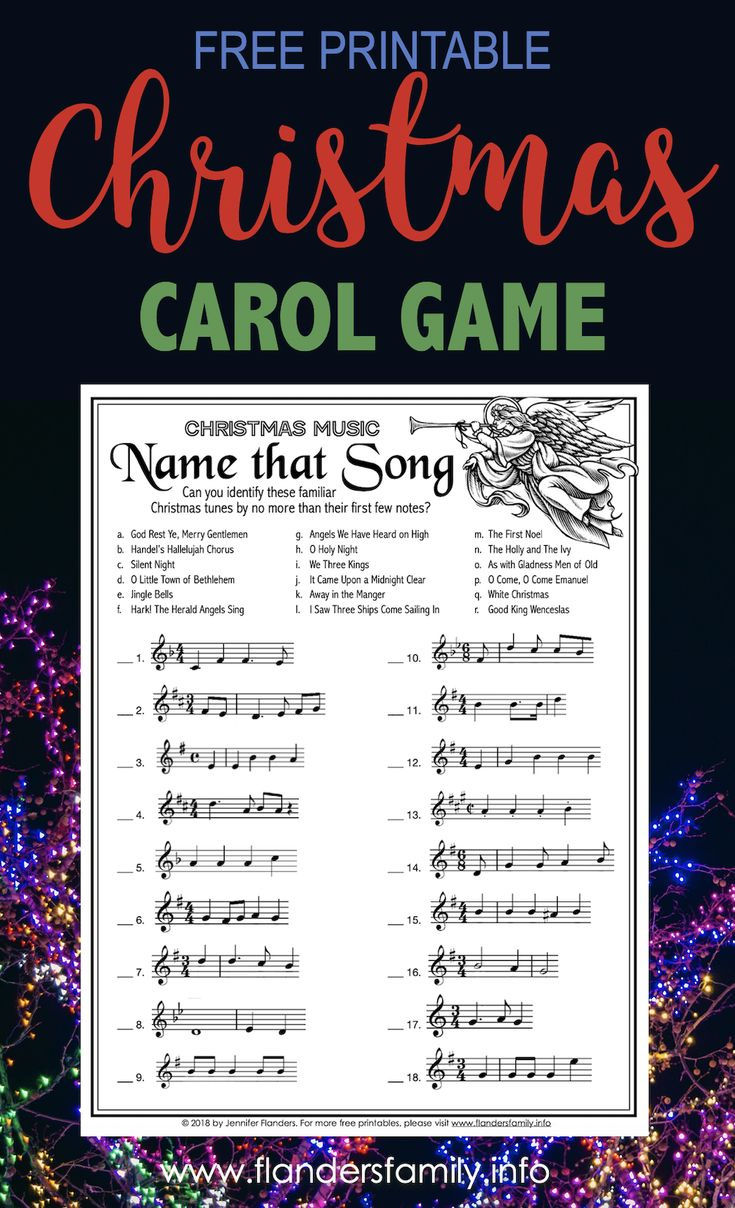 Name That Song&amp;quot; Christmas Game within Name That Christmas Song Worksheets