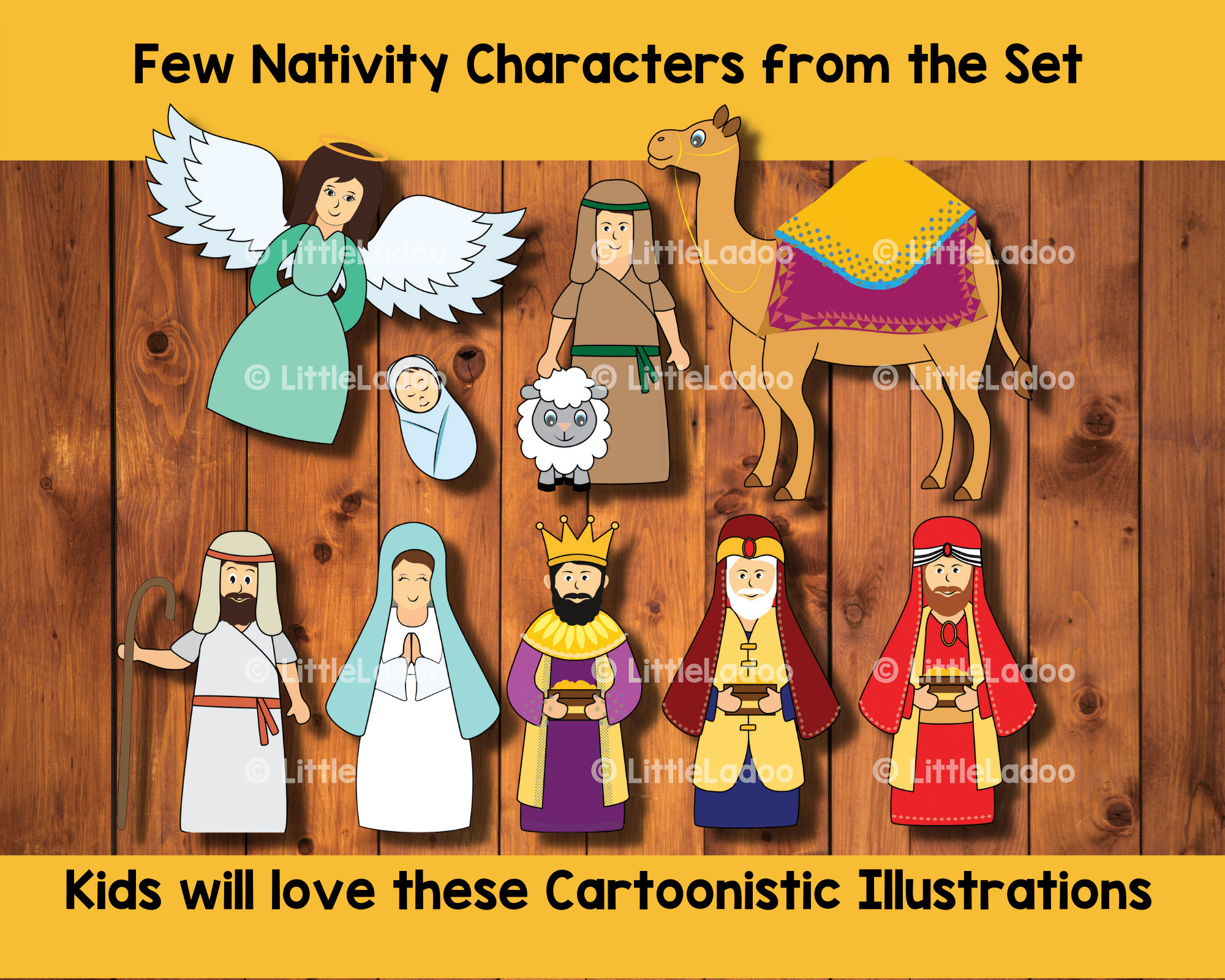 Nativity Scene Printable, Diy Nativity Set, Nativity For Kids in Nativity Scene Printable