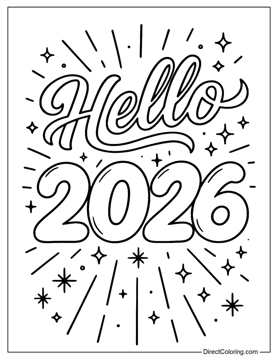 New Year Coloring Pages - Free Pdf To Download And Print inside Free Printable Coloring Happy New Year 2026 Coloring Pages