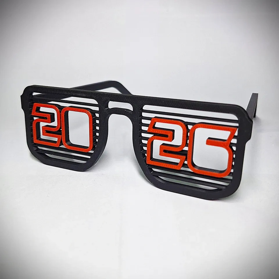 New Year Glasses 2026 - Retro Stylepioterzero | Download Free throughout 2026 New Years Glasses Printable