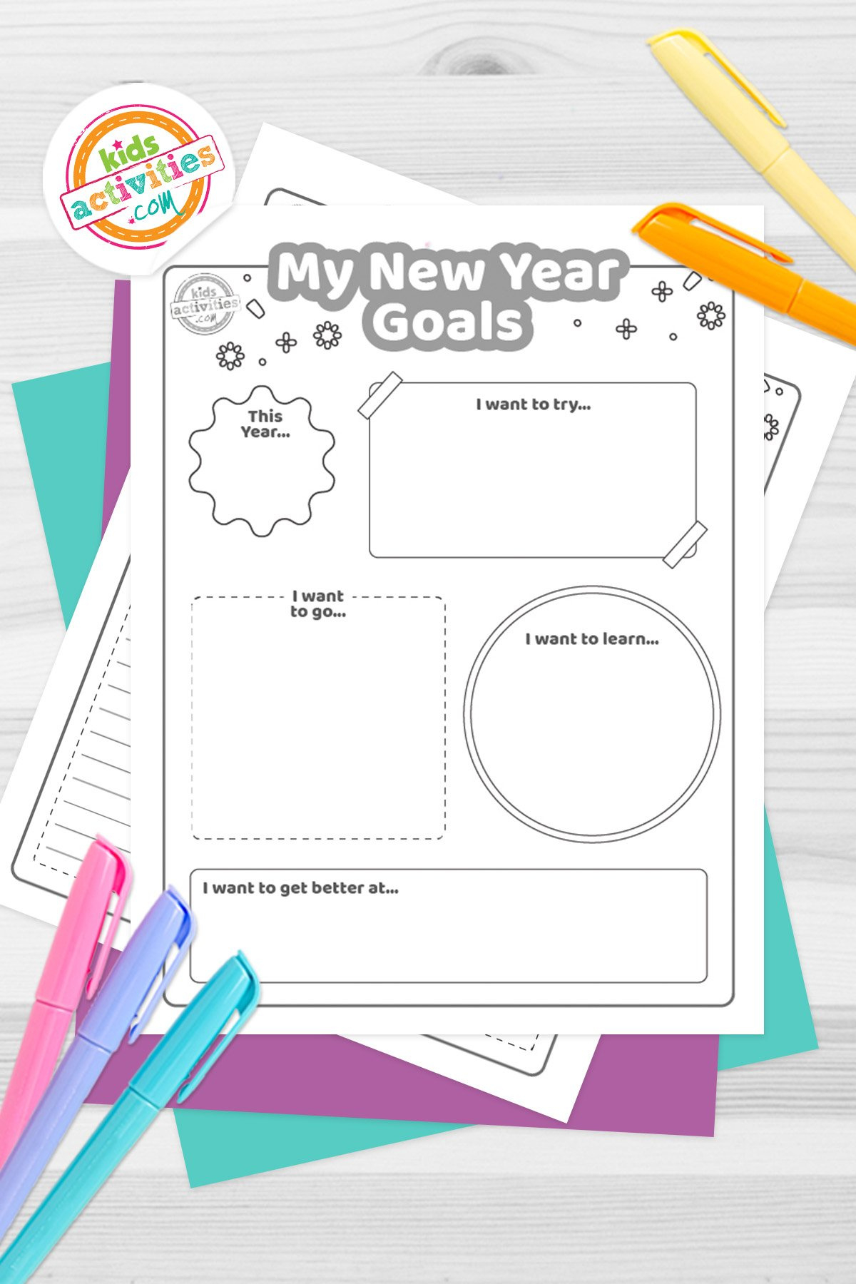 New Year Goals Template For Kids | Kids Activities Blog regarding Free Printable New Year Stationery