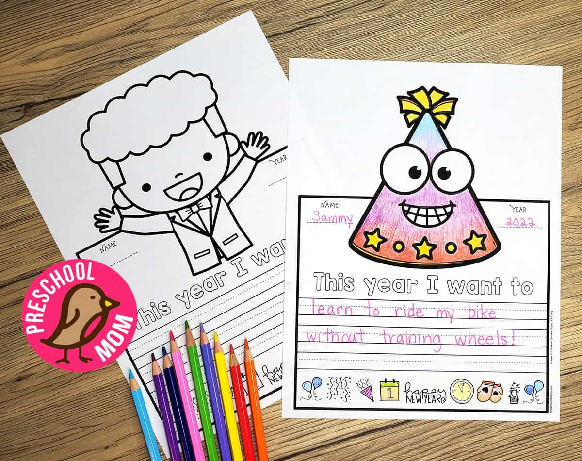 New Year Preschool Worksheets - Preschool Mom inside New Year Preschool Printables