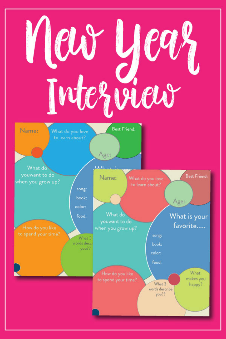 New Year Printable Interview Questions For Kids - Messy Little Monster throughout New Year&amp;amp;#039;s Interview Printable