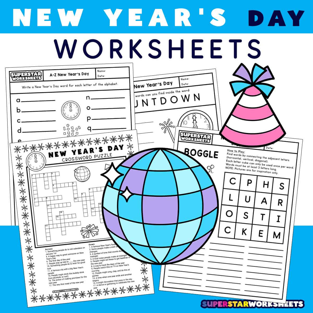 New Year&amp;#039;S Day Worksheets (Free Printables) - Superstar Worksheets with New Year&amp;amp;#039;s Worksheets Free Printable