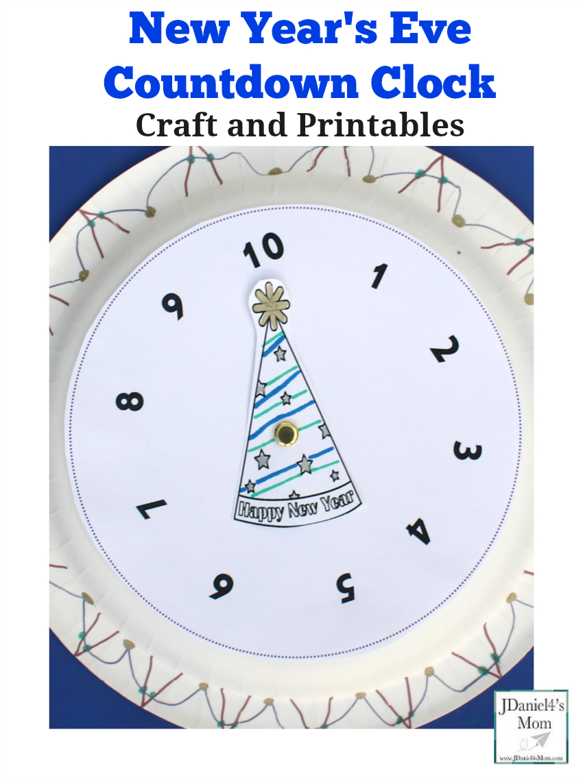 New Year'S Eve Countdown Clock Craft And Printables with regard to New Year'S Eve Clock Printable