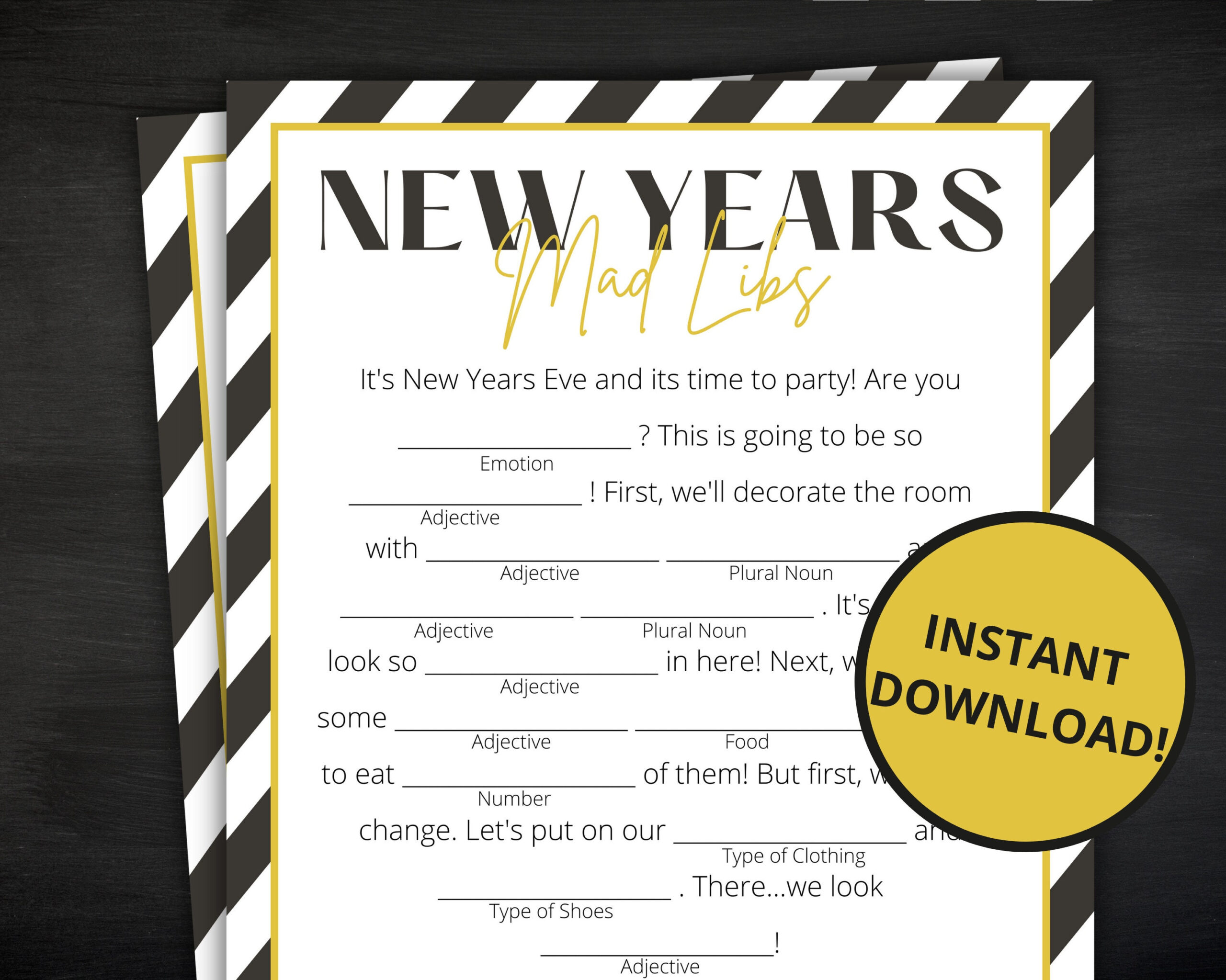 New Year&amp;#039;S Eve Mad Libs | Printable New Year&amp;#039;S Game | New Years in New Years Mad Libs Printable
