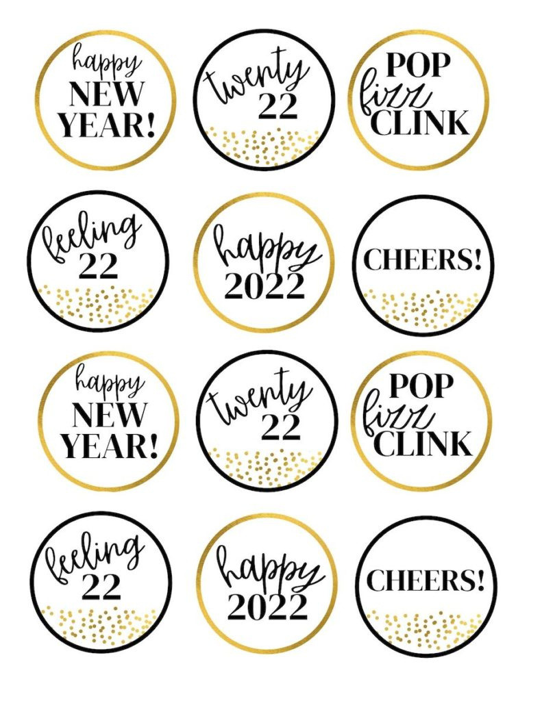 New Year&amp;#039;S Eve Party Free Printables (Black + Gold) - Originalmom regarding Printable New Year Pictures